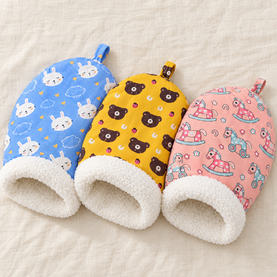 The three Purrden prints: Blue Bunny, Yellow Bear and Pink Pony